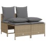 Set Gartensofas mit Kissen 4 Stück synthetisches Rattan beige von vidaXL, Gartensets - Ref: Foro24-368383, Preis: 187,99 €, R...