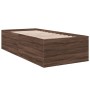 Estructura de cama madera de ingeniería roble marrón 90x200 cm de vidaXL, Camas y somieres - Ref: Foro24-3280971, Precio: 106...