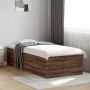 Estructura de cama madera de ingeniería roble marrón 90x200 cm de vidaXL, Camas y somieres - Ref: Foro24-3280971, Precio: 106...