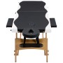 Klappbare Massageliege 2 Zonen aus schwarzem und weißem Holz von vidaXL, Massageliegen - Ref: Foro24-110204, Preis: 153,08 €,...