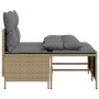 Set Gartensofas mit Kissen 4 Stück synthetisches Rattan beige von vidaXL, Gartensets - Ref: Foro24-368374, Preis: 187,32 €, R...