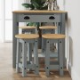 5-piece solid pine wood bar set in gray. by vidaXL, Furniture sets for kitchens and dining rooms - Ref: Foro24-3217076, Price...