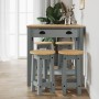 5-piece solid pine wood bar set in gray. by vidaXL, Furniture sets for kitchens and dining rooms - Ref: Foro24-3217076, Price...