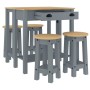 5-piece solid pine wood bar set in gray. by vidaXL, Furniture sets for kitchens and dining rooms - Ref: Foro24-3217076, Price...