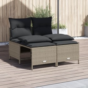 Garden sofa set 4 pieces with gray synthetic rattan cushions by vidaXL, Garden sets - Ref: Foro24-368376, Price: 187,99 €, Di...