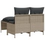 Garden sofa set 4 pieces with gray synthetic rattan cushions by vidaXL, Garden sets - Ref: Foro24-368376, Price: 187,32 €, Di...