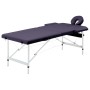 Klappbare Massageliege 2 Zonen lila Aluminium von vidaXL, Massageliegen - Ref: Foro24-110195, Preis: 151,55 €, Rabatt: %