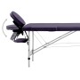 Klappbare Massageliege 2 Zonen lila Aluminium von vidaXL, Massageliegen - Ref: Foro24-110195, Preis: 151,55 €, Rabatt: %