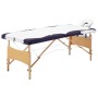 Camilla de masaje plegable 3 zonas madera blanco y morado de vidaXL, Mesas de masaje - Ref: Foro24-110217, Precio: 140,24 €, ...