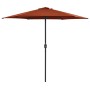 Garden umbrella with terracotta aluminum pole 270x246 cm by vidaXL, Umbrellas - Ref: Foro24-47349, Price: 59,02 €, Discount: %