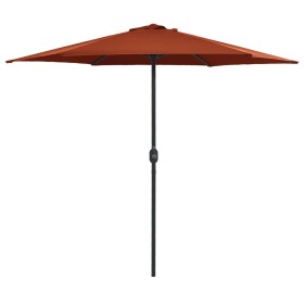 Sombrilla de jardín con palo de aluminio terracota 270x246 cm de vidaXL, Sombrillas - Ref: Foro24-47349, Precio: 54,24 €, Des...