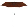 Sombrilla de jardín con palo de aluminio terracota 270x246 cm de vidaXL, Sombrillas - Ref: Foro24-47349, Precio: 59,02 €, Des...