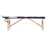 Camilla de masaje plegable 3 zonas madera blanco y morado de vidaXL, Mesas de masaje - Ref: Foro24-110217, Precio: 140,24 €, ...