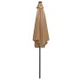 Sombrilla con luces LED y palo de aluminio gris taupe 300 cm de vidaXL, Sombrillas - Ref: Foro24-47363, Precio: 105,00 €, Des...