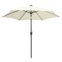 Umbrella with LED lights and white sand aluminum pole 300 cm by vidaXL, Umbrellas - Ref: Foro24-47361, Price: 102,77 €, Disco...