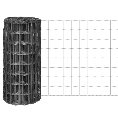 Euro Grau Stahlzaun 10x0,8 m von vidaXL, Zaunpaneele - Ref: Foro24-142508, Preis: 28,64 €, Rabatt: %