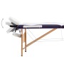 Camilla de masaje plegable 3 zonas madera blanco y morado de vidaXL, Mesas de masaje - Ref: Foro24-110217, Precio: 140,24 €, ...