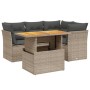 Set Gartensofas mit Kissen 5 Stück synthetisches Rattangrau von vidaXL, Gartensets - Ref: Foro24-3270815, Preis: 381,02 €, Ra...