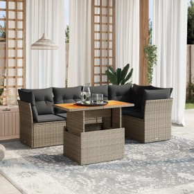 Set Gartensofas mit Kissen 5 Stück synthetisches Rattangrau von vidaXL, Gartensets - Ref: Foro24-3270822, Preis: 418,99 €, Ra...