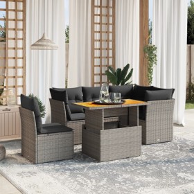 Garden sofa set with 5-piece synthetic rattan gray cushions by vidaXL, Garden sets - Ref: Foro24-3270836, Price: 415,99 €, Di...