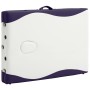 Camilla de masaje plegable 3 zonas madera blanco y morado de vidaXL, Mesas de masaje - Ref: Foro24-110217, Precio: 140,24 €, ...