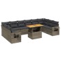 Set mit 11 Gartensofas und Kissen synthetisches Rattangrau von vidaXL, Gartensets - Ref: Foro24-3271928, Preis: 758,37 €, Rab...