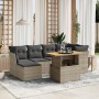 7-piece garden sofa set with gray PE rattan cushions by vidaXL, Garden sets - Ref: Foro24-3275482, Price: 473,93 €, Discount: %