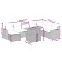 Garden furniture set 9 pieces and gray synthetic rattan cushions by vidaXL, Garden sets - Ref: Foro24-3275629, Price: 639,01 ...