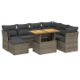 Set mit 8 Gartensofas und Kissen synthetisches Rattangrau von vidaXL, Gartensets - Ref: Foro24-3275496, Preis: 550,96 €, Raba...