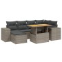 Set de sofás de jardín 7 piezas con cojines ratán PE gris de vidaXL, Conjuntos de jardín - Ref: Foro24-3275930, Precio: 525,9...