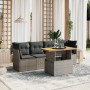 Gartensofa-Set mit Kissen, 5-teilig, graues synthetisches Rattan von vidaXL, Gartensets - Ref: Foro24-3270668, Preis: 338,99 ...