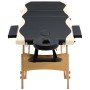 Klappbare Massageliege 3 Zonen aus schwarzem und beigem Holz von vidaXL, Massageliegen - Ref: Foro24-110213, Preis: 172,88 €,...