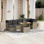 8-teiliges Gartensofa-Set und graue synthetische Rattankissen von vidaXL, Gartensets - Ref: Foro24-3275489, Preis: 550,96 €, ...