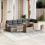 8-teiliges Gartensofa-Set und graue synthetische Rattankissen von vidaXL, Gartensets - Ref: Foro24-3271424, Preis: 565,63 €, ...