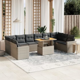 11-piece garden sofa set and gray synthetic rattan cushions by vidaXL, Garden sets - Ref: Foro24-3271487, Price: 731,99 €, Di...