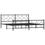 Estructura de cama cabecero y estribo metal negro 200x200 cm de vidaXL, Camas y somieres - Ref: Foro24-376251, Precio: 168,50...