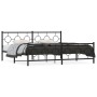 Estructura de cama cabecero y estribo metal negro 200x200 cm de vidaXL, Camas y somieres - Ref: Foro24-376251, Precio: 168,50...