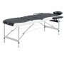 Folding massage table 3 zones black and white aluminum by vidaXL, massage tables - Ref: Foro24-110236, Price: 162,47 €, Disco...