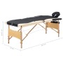 Klappbare Massageliege 3 Zonen aus schwarzem und beigem Holz von vidaXL, Massageliegen - Ref: Foro24-110213, Preis: 172,88 €,...