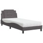 Cama con colchón cuero sintético gris 80x200 cm de vidaXL, Camas y somieres - Ref: Foro24-3208827, Precio: 251,27 €, Descuent...