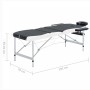 Folding massage table 3 zones black and white aluminum by vidaXL, massage tables - Ref: Foro24-110236, Price: 162,47 €, Disco...