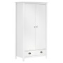 Hill 2-door wardrobe solid white pine wood 89x50x170cm by vidaXL, Wardrobes - Ref: Foro24-288948, Price: 282,35 €, Discount: %