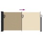 Beige einziehbare Seitenmarkise 100x500 cm von vidaXL, Sonnenschirme - Ref: Foro24-4004390, Preis: 87,43 €, Rabatt: %