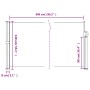 Toldo lateral retráctil blanco 140x600 cm de vidaXL, Sombrillas - Ref: Foro24-4004511, Precio: 112,58 €, Descuento: %