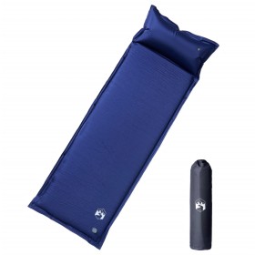 Colchón de camping autoinflable con almohada 1 persona azul de vidaXL, Colchones de aire - Ref: Foro24-4007127, Precio: 34,99...