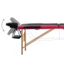 Klappbare Massageliege 2 Zonen aus schwarzem und rosa Holz von vidaXL, Massageliegen - Ref: Foro24-110208, Preis: 130,06 €, R...