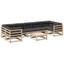 8-piece garden sofa set with solid pine wood cushions by vidaXL, Garden sets - Ref: Foro24-3299335, Price: 761,33 €, Discount: %