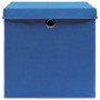 Storage boxes with lids 10 pcs blue fabric 32x32x32 cm by vidaXL, Storage baskets - Ref: Foro24-288340, Price: 56,88 €, Disco...