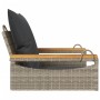 Swing bench with gray synthetic rattan cushions 63x62x40 cm by vidaXL, garden benches - Ref: Foro24-368165, Price: 85,23 €, D...