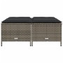 Garden stools with cushions 4 pcs gray synthetic rattan by vidaXL, Outdoor ottomans - Ref: Foro24-368364, Price: 129,51 €, Di...